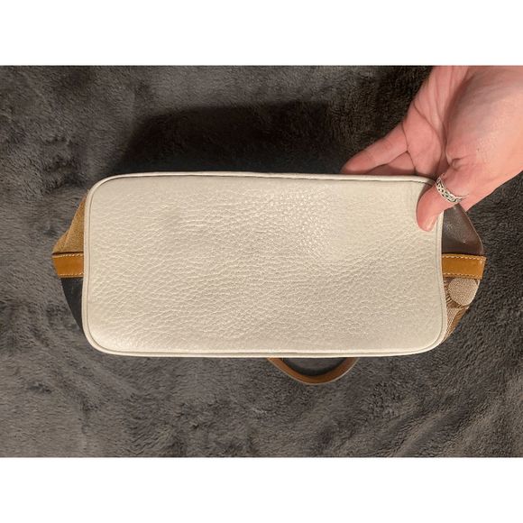 Coach Patchwork Shoulder Handbag Signature Colorful Blue Red - Picture 6 of 6